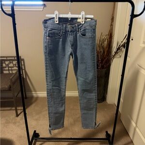 rag & bone Light Blue Denim Ankle Tie Jeans